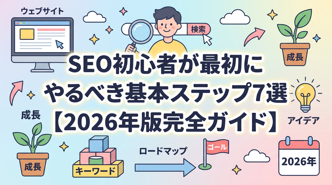 SEO初心者が最初にやるべき基本ステップ7選【2026年版完全ガイド】