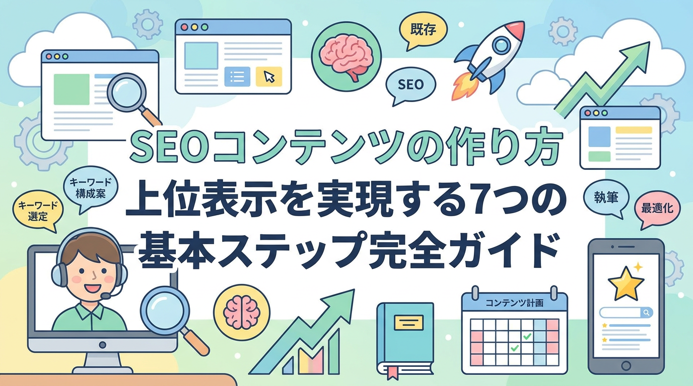 SEOコンテンツの作り方｜上位表示を実現する7つの基本ステップ完全ガイド