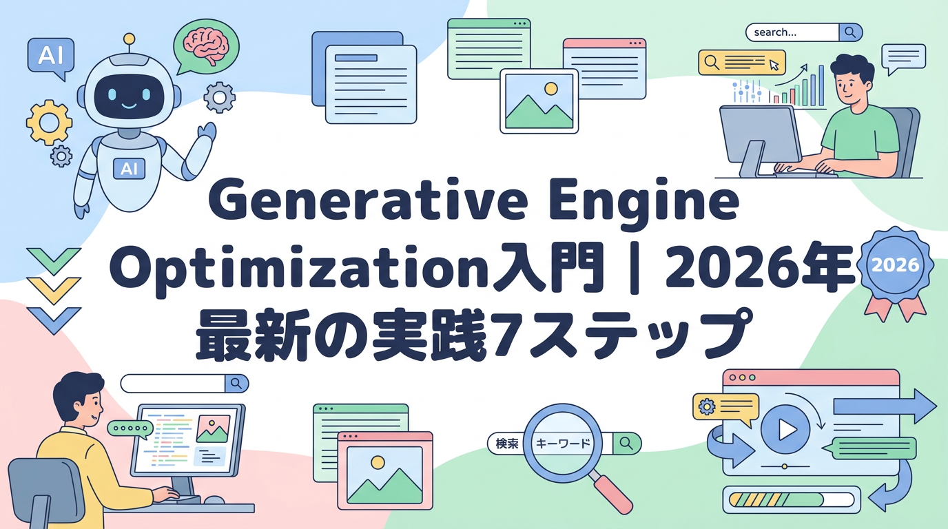 Generative Engine Optimization入門｜2026年最新の実践7ステップ