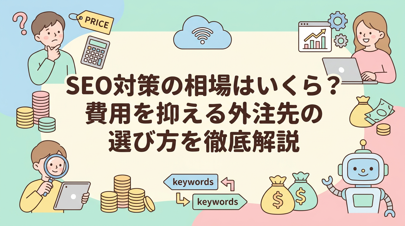 SEO対策の相場はいくら？費用を抑える外注先の選び方を徹底解説