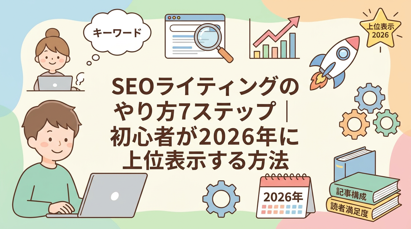 SEOライティングのやり方7ステップ｜初心者が2026年に上位表示する方法