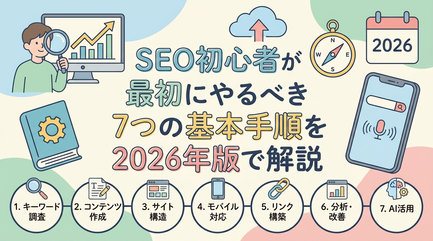 SEO初心者が最初にやるべき7つの基本手順を2026年版で解説