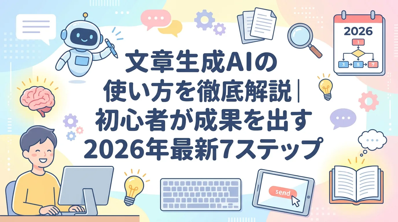 文章生成AIの使い方を徹底解説｜初心者が成果を出す2026年最新7ステップ