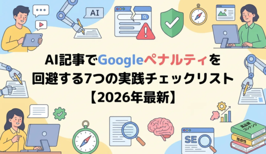 AI記事でGoogleペナルティを回避する7つの実践チェックリスト【2026年最新】