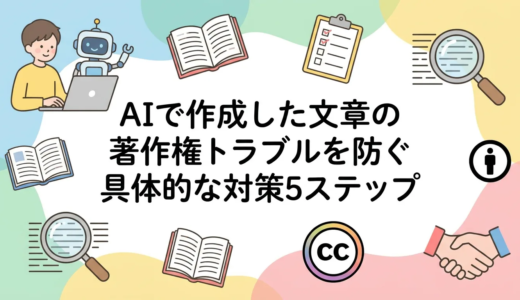 AIで作成した文章の著作権トラブルを防ぐ具体的な対策5ステップ