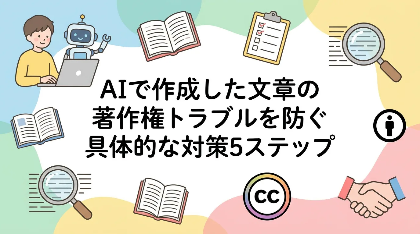 AIで作成した文章の著作権トラブルを防ぐ具体的な対策5ステップ