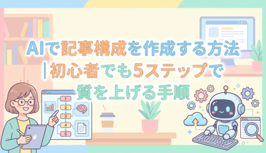 AIで記事構成を作成する方法｜初心者でも5ステップで質を上げる手順
