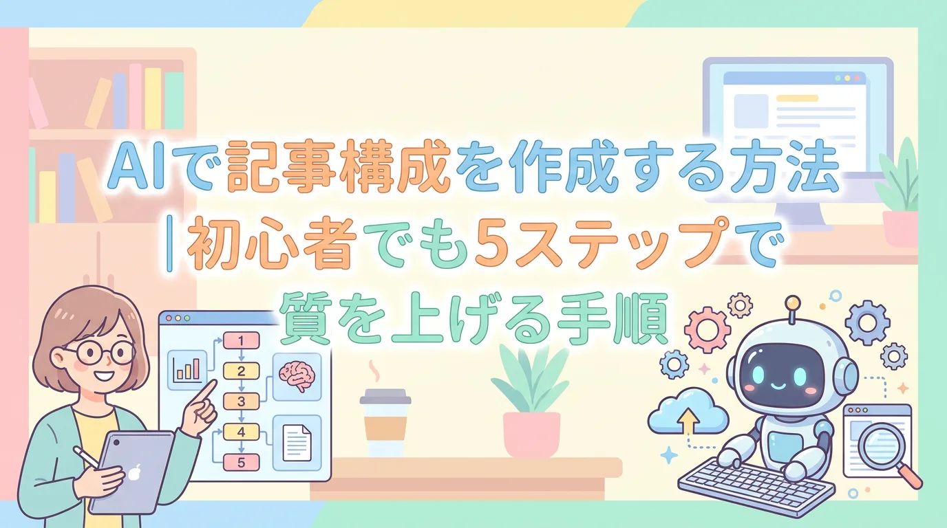 AIで記事構成を作成する方法｜初心者でも5ステップで質を上げる手順