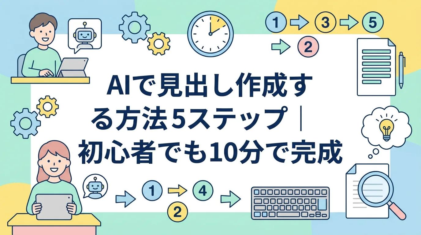 AIで見出しを作成する方法【5ステップ】初心者でも今日から実践できる