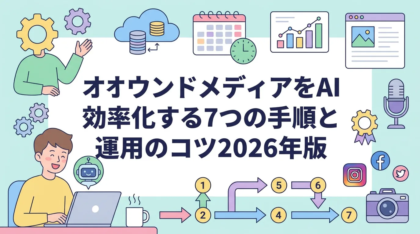 オウンドメディアをAIで効率化する7つの手順と運用のコツ2026年版