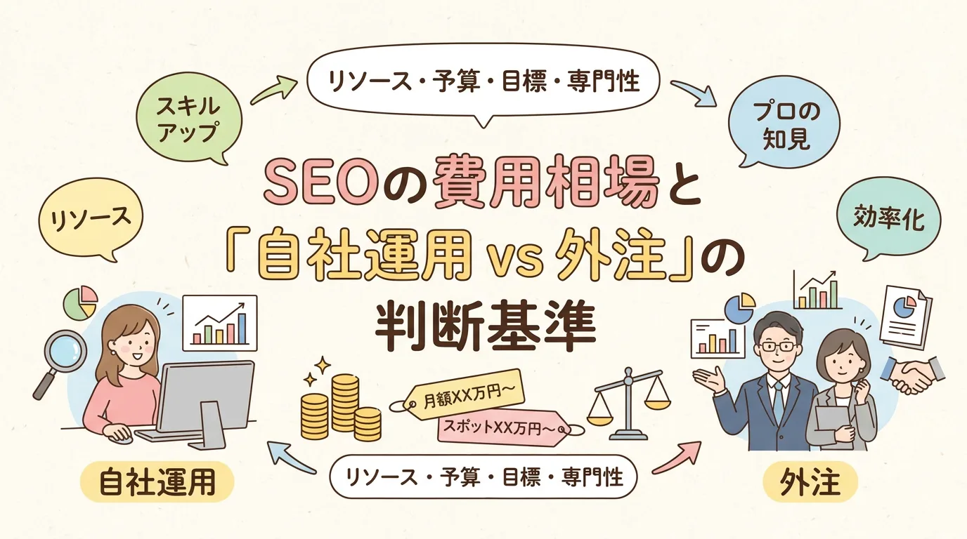 SEOの費用相場と「自社運用 vs 外注」の判断基準