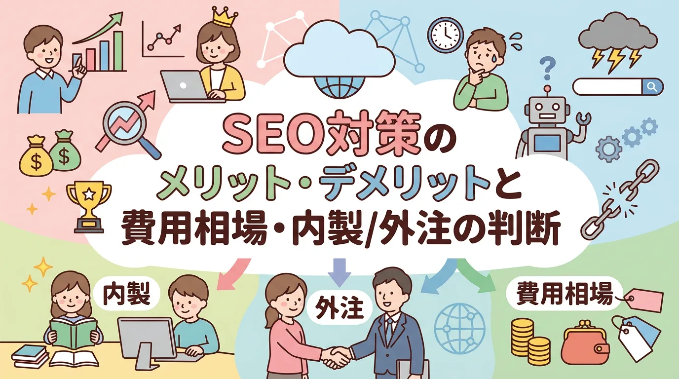 SEO対策のメリット・デメリットと費用相場・内製/外注の判断