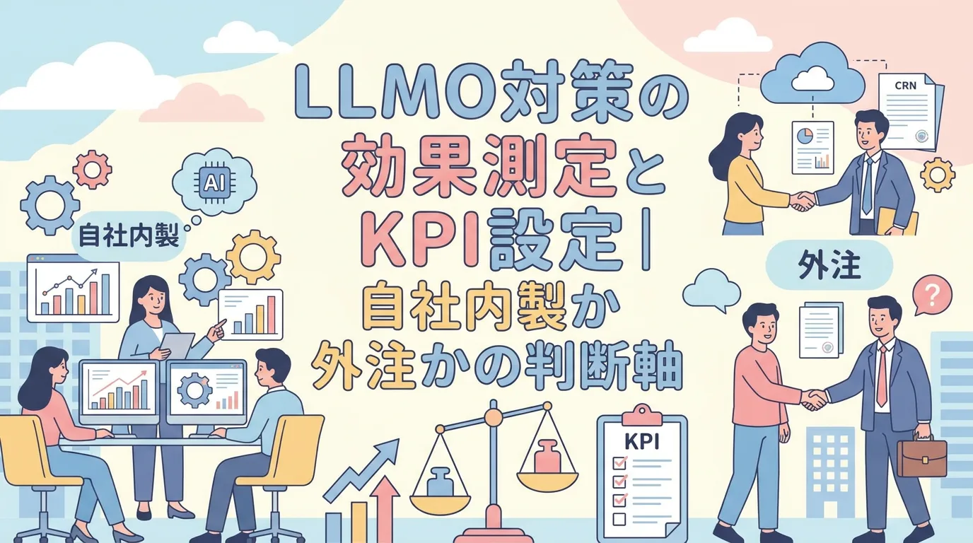 LLMO対策の効果測定とKPI設定|自社内製か外注かの判断軸