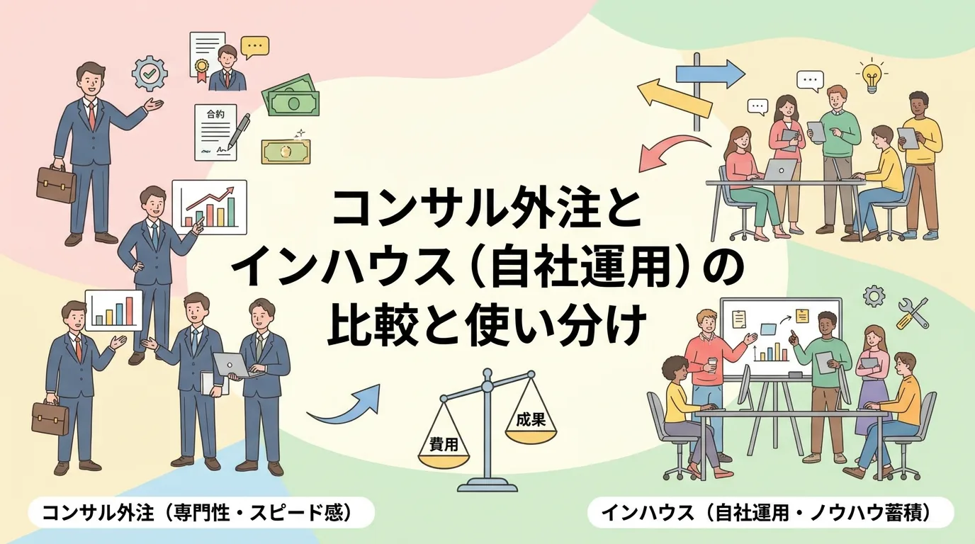 コンサル外注とインハウス(自社運用)の比較と使い分け