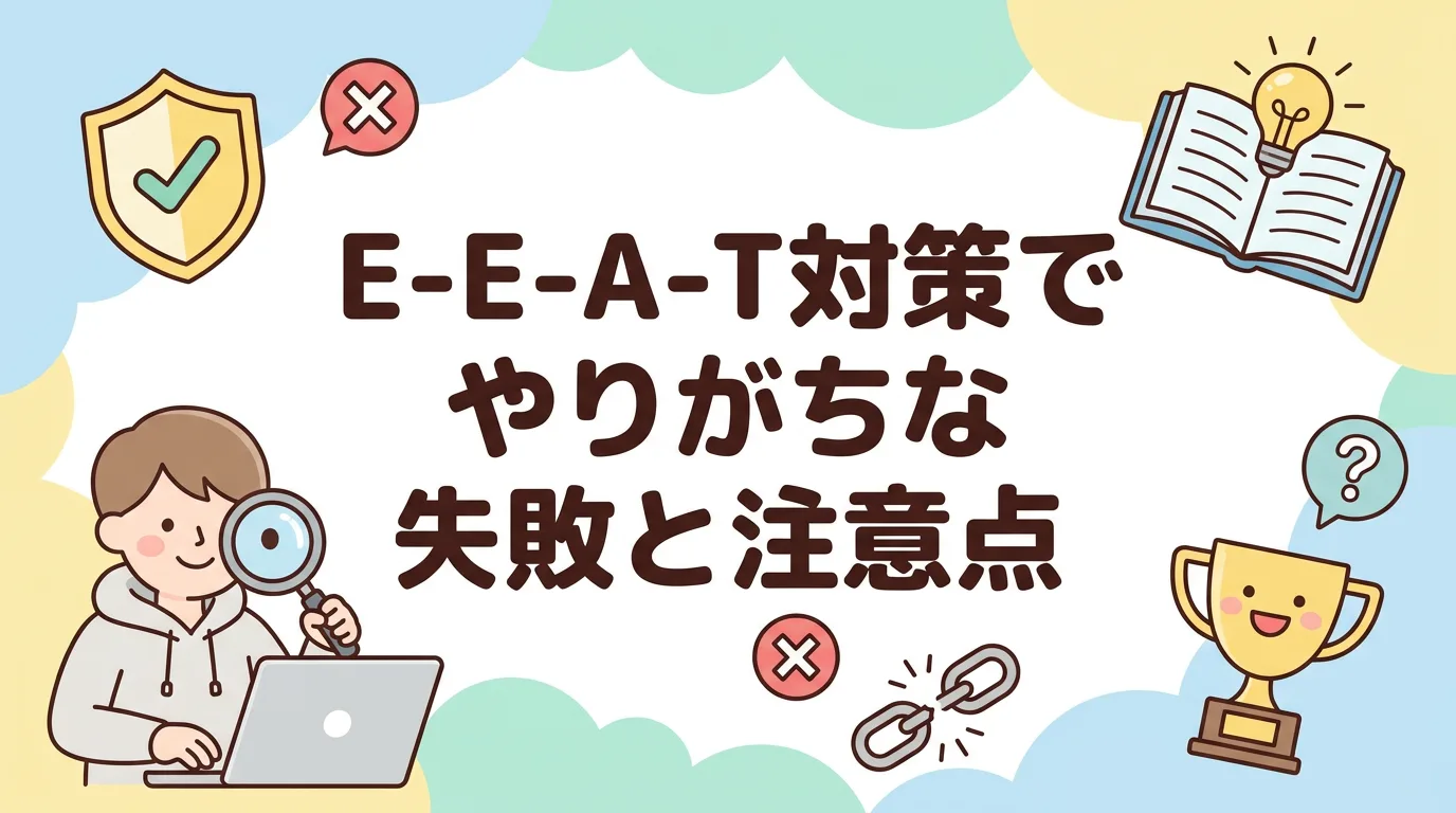 E-E-A-T対策でやりがちな失敗と注意点