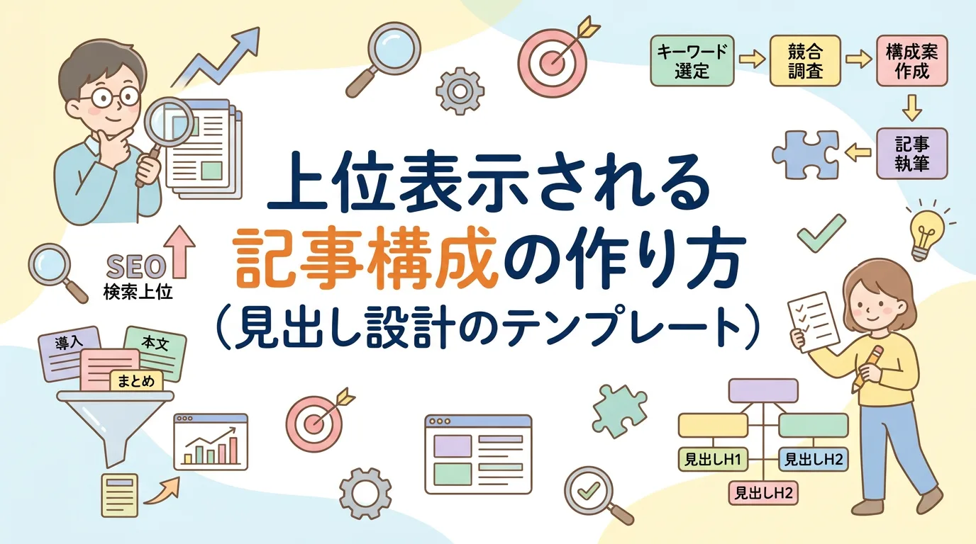 上位表示される記事構成の作り方(見出し設計のテンプレート)