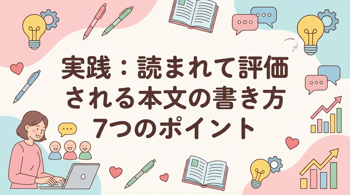 実践:読まれて評価される本文の書き方7つのポイント