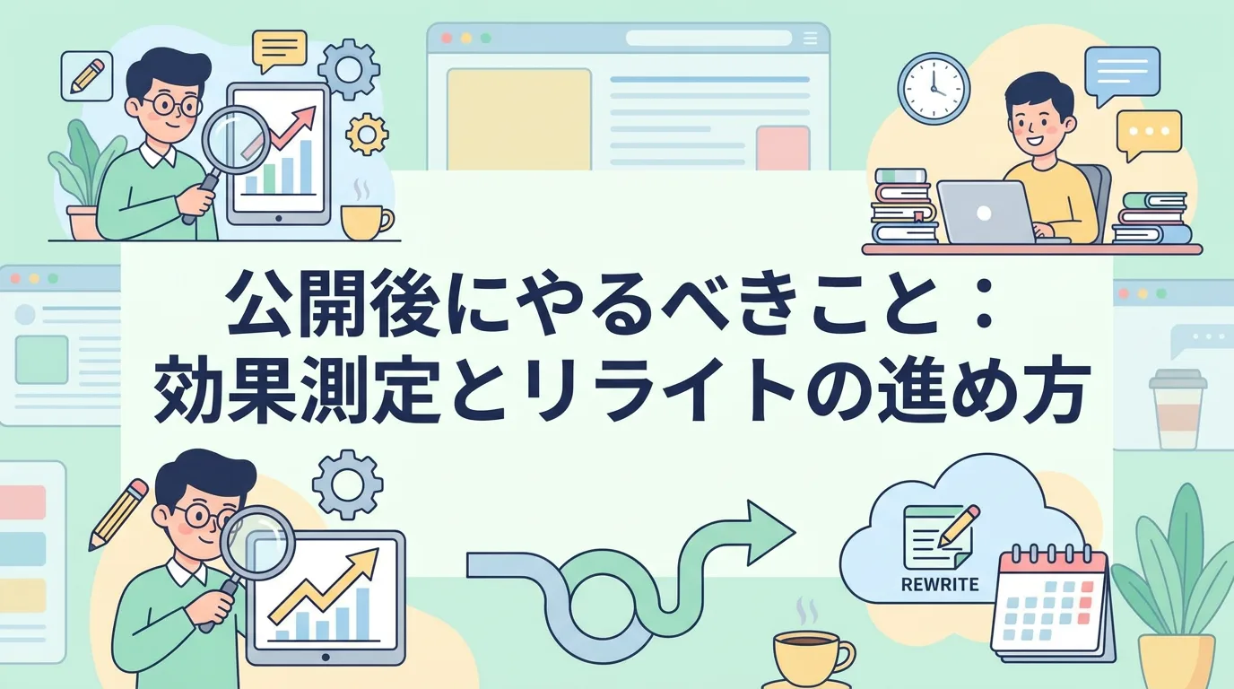 公開後にやるべきこと:効果測定とリライトの進め方