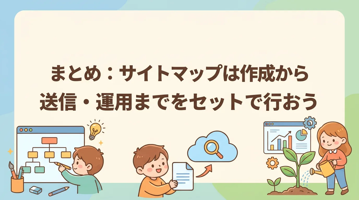 まとめ：サイトマップは作成から送信・運用までをセットで行おう
