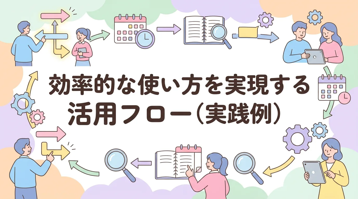 効率的な使い方を実現する活用フロー（実践例）