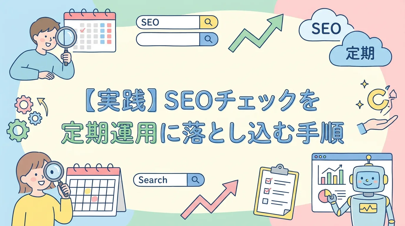 【実践】SEOチェックを定期運用に落とし込む手順