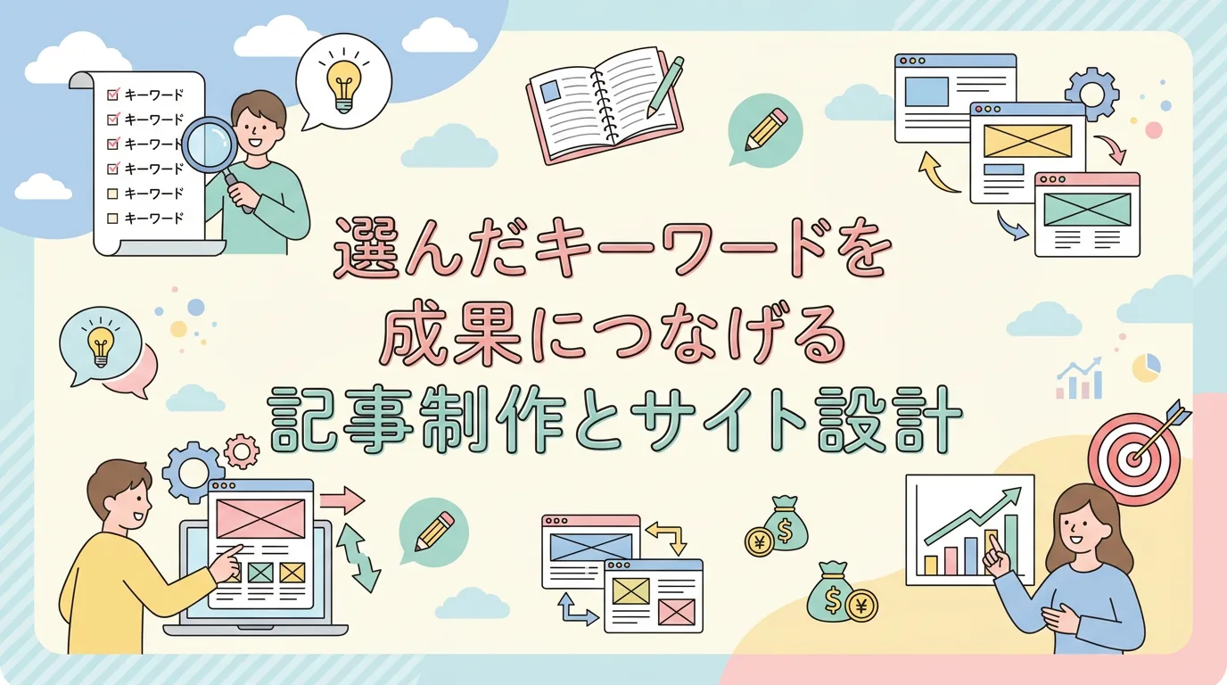選んだキーワードを成果につなげる記事制作とサイト設計