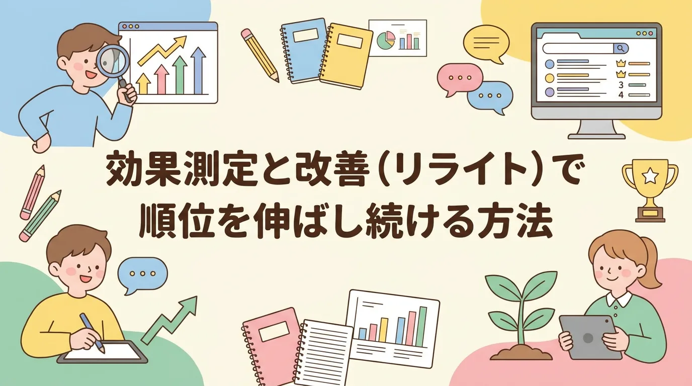 効果測定と改善(リライト)で順位を伸ばし続ける方法