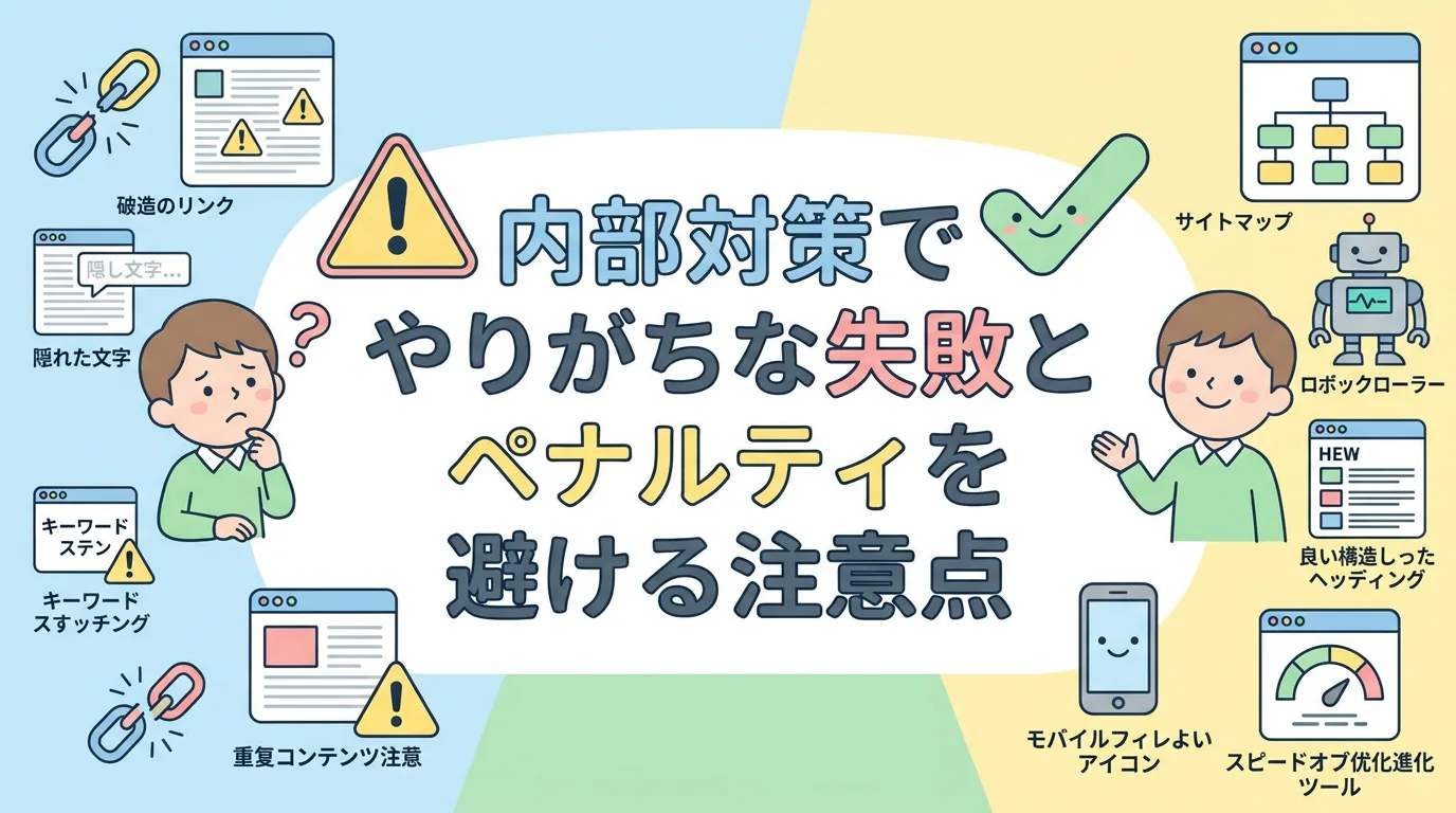 内部対策でやりがちな失敗とペナルティを避ける注意点