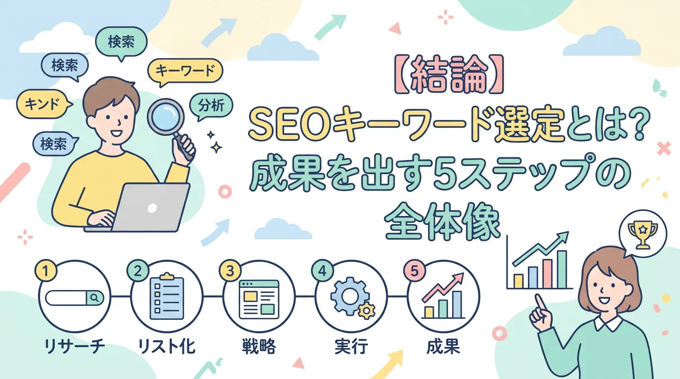 【結論】SEOキーワード選定とは?成果を出す5ステップの全体像