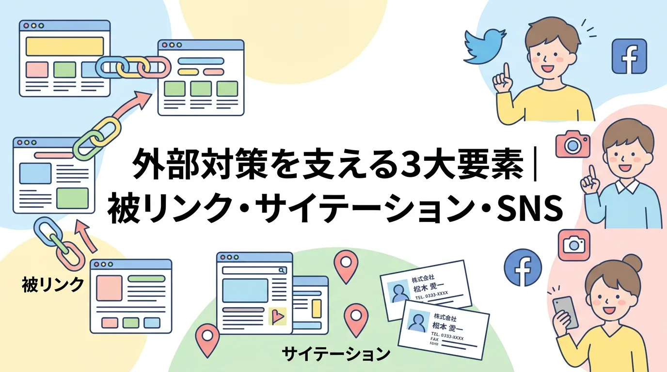 外部対策を支える3大要素｜被リンク・サイテーション・SNS