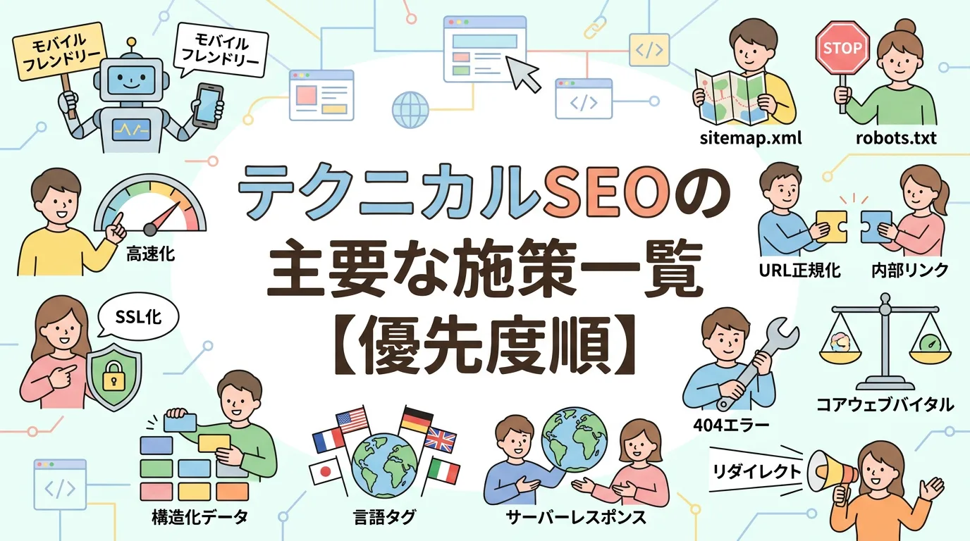 テクニカルSEOの主要な施策一覧【優先度順】