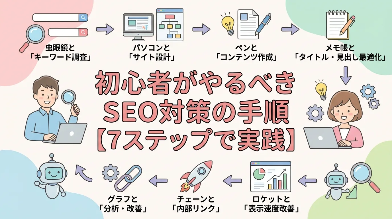 初心者がやるべきSEO対策の手順【7ステップで実践】