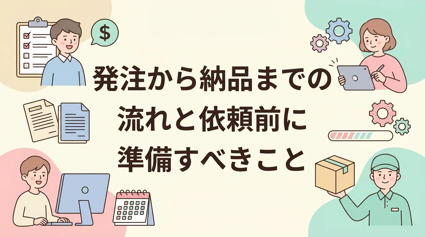 発注から納品までの流れと依頼前に準備すべきこと