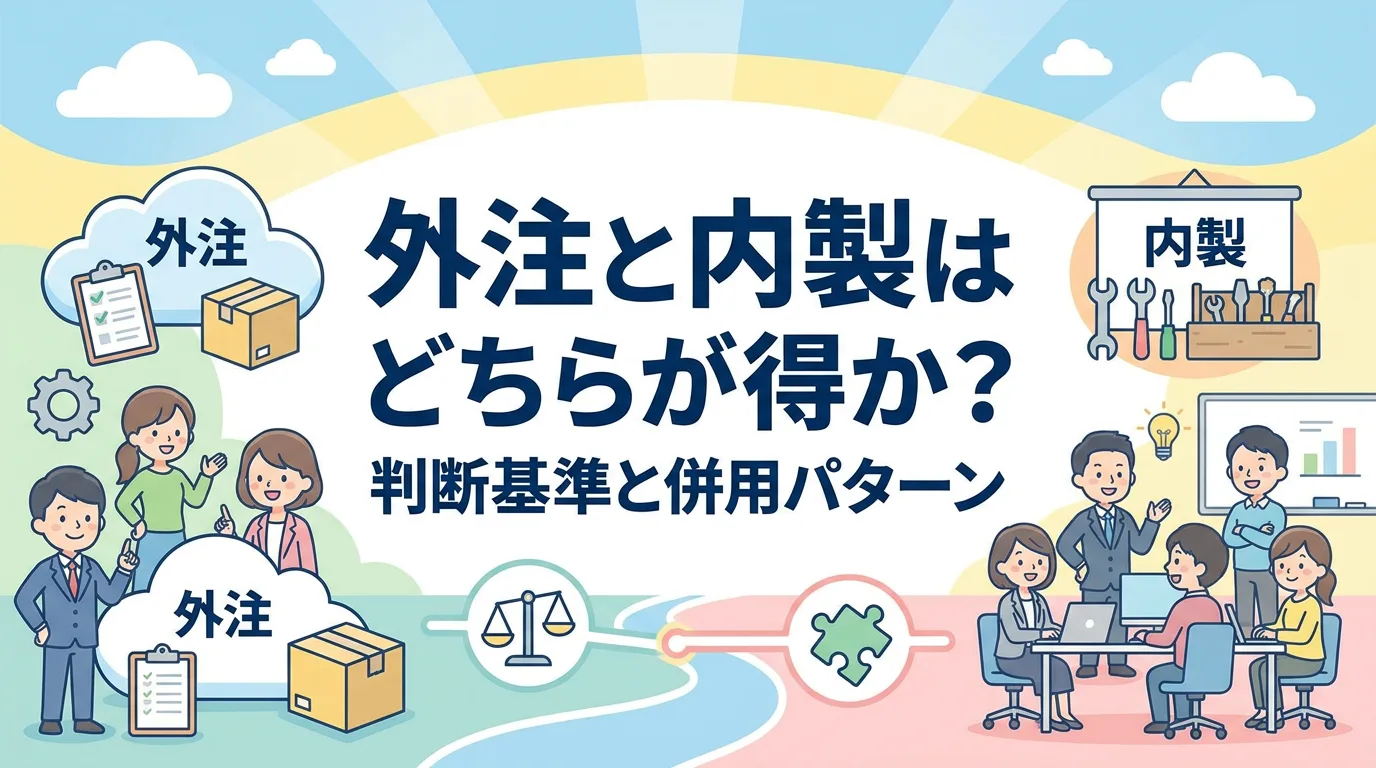 外注と内製はどちらが得か？判断基準と併用パターン