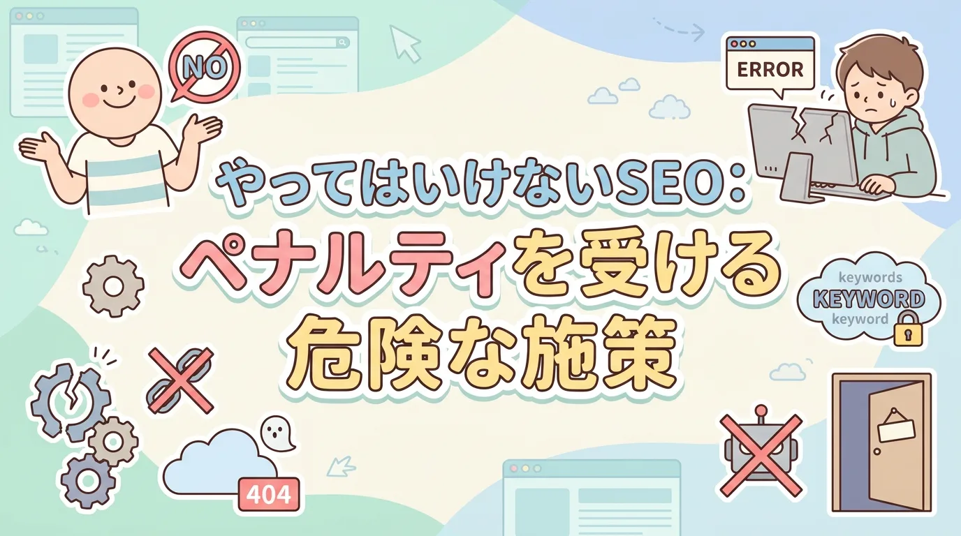 やってはいけないSEO:ペナルティを受ける危険な施策