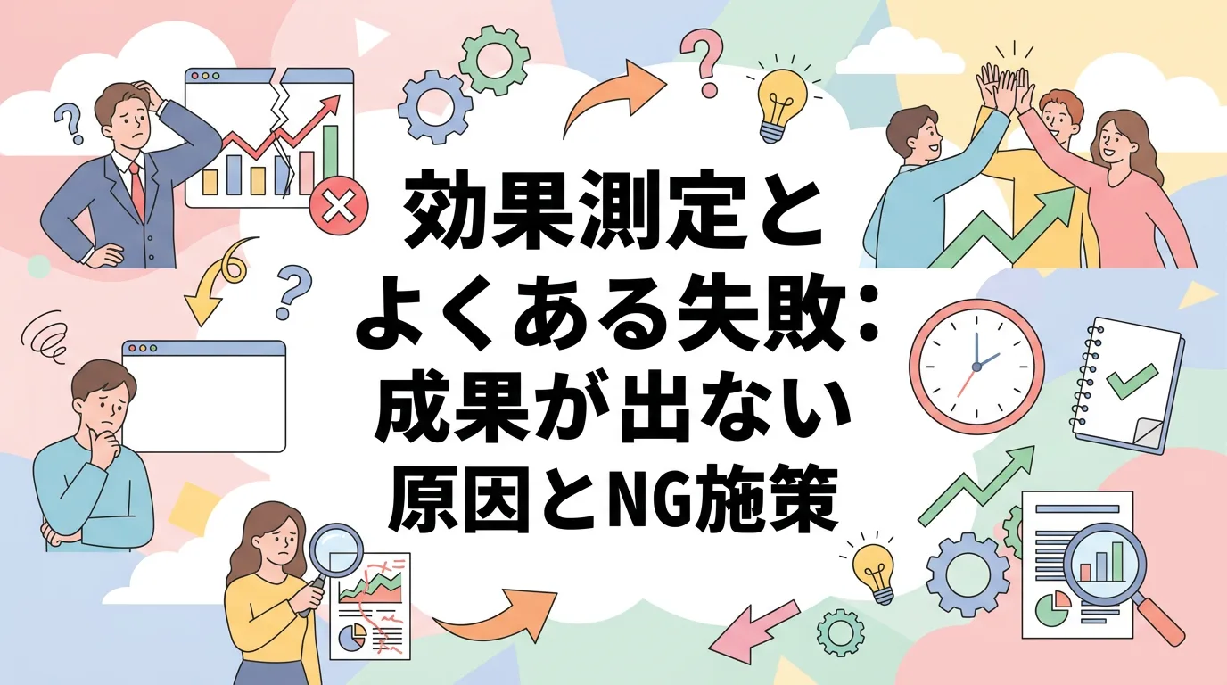 効果測定とよくある失敗:成果が出ない原因とNG施策