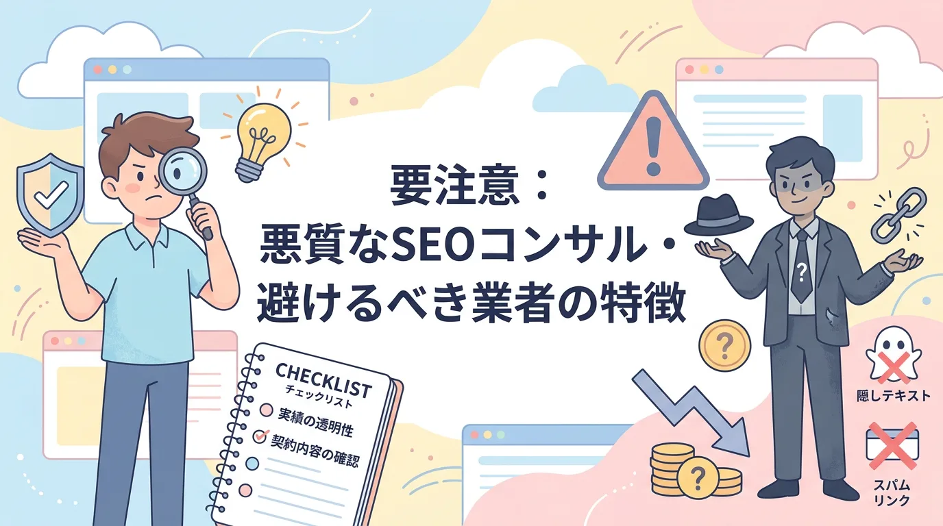 要注意:悪質なSEOコンサル・避けるべき業者の特徴
