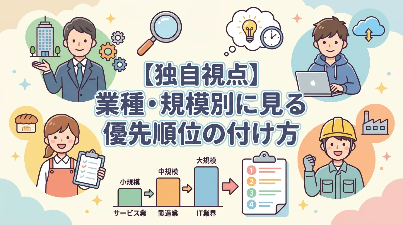 【独自視点】業種・規模別に見る優先順位の付け方