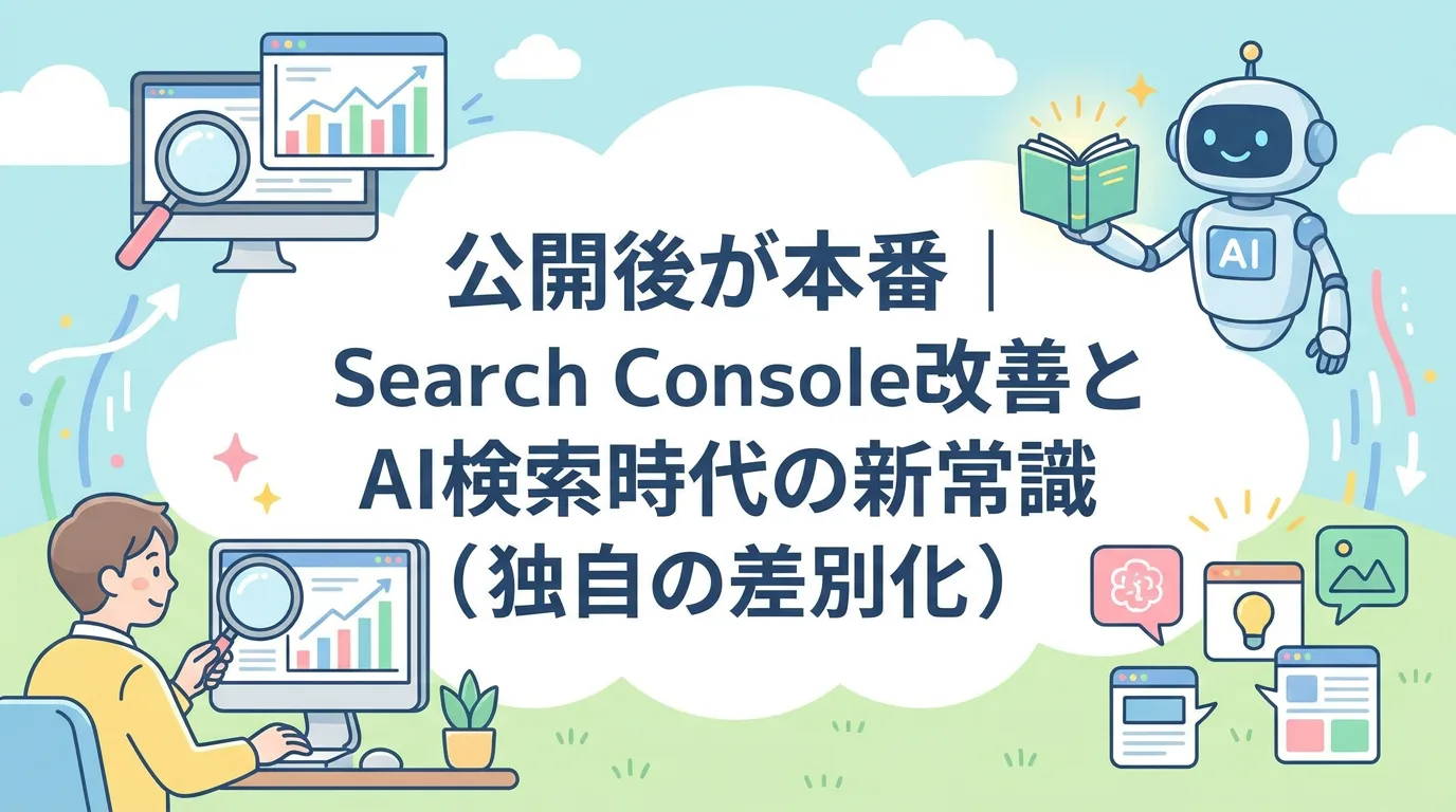 公開後が本番|Search Console改善とAI検索時代の新常識(独自の差別化)