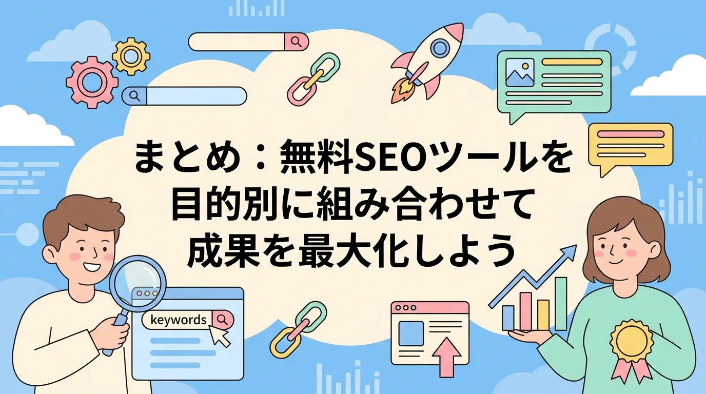 まとめ：無料SEOツールを目的別に組み合わせて成果を最大化しよう