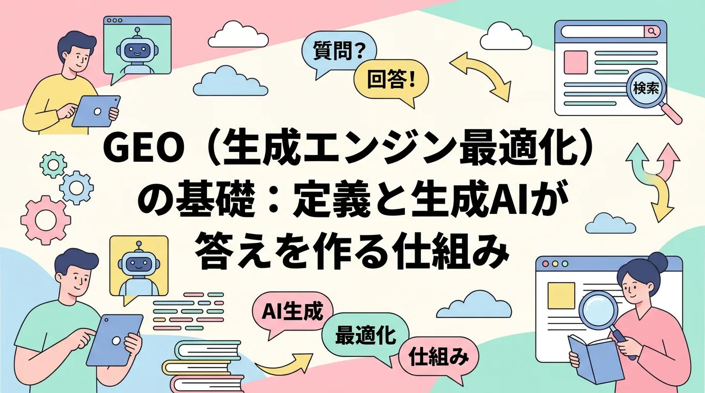 GEO(生成エンジン最適化)の基礎:定義と生成AIが答えを作る仕組み