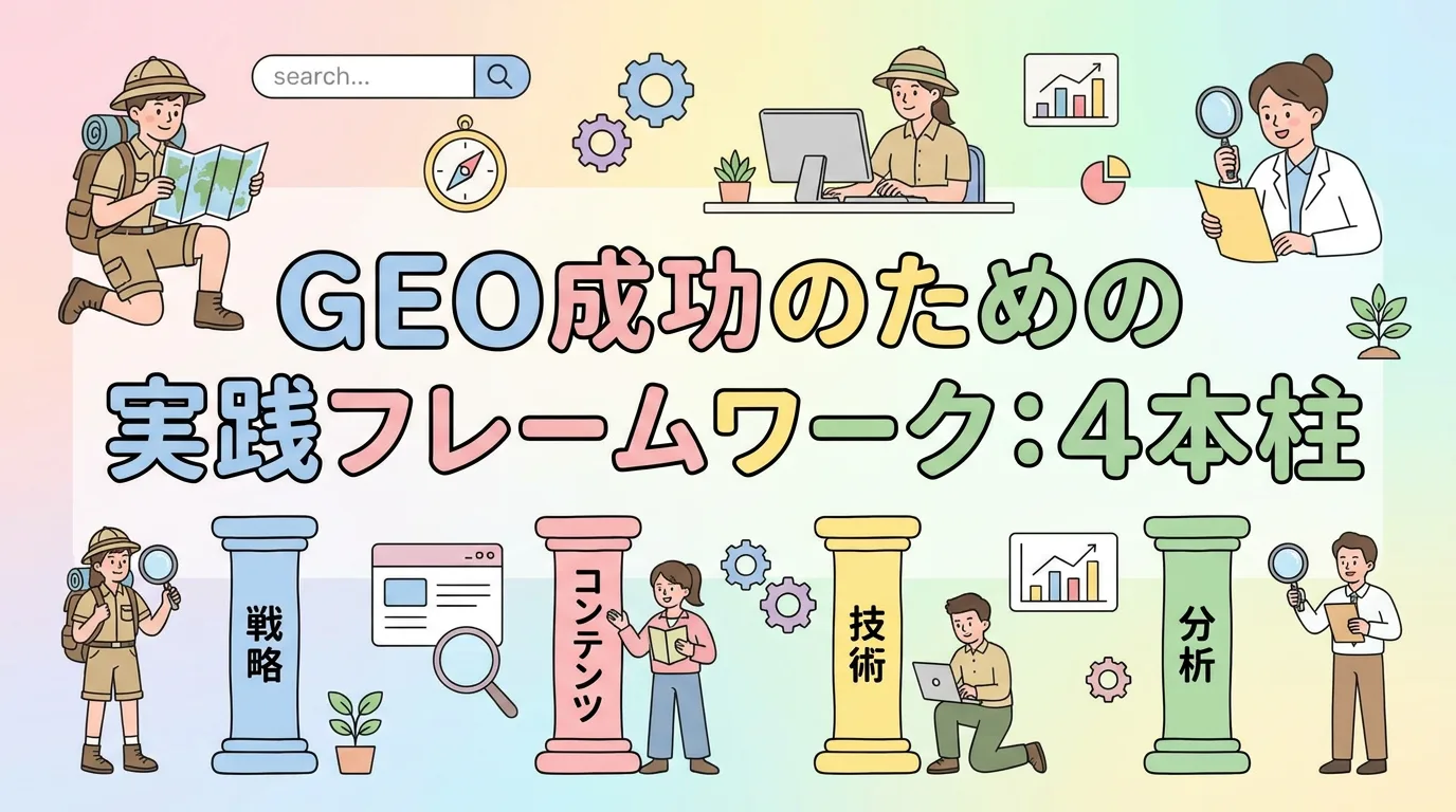 GEO成功のための実践フレームワーク:4本柱