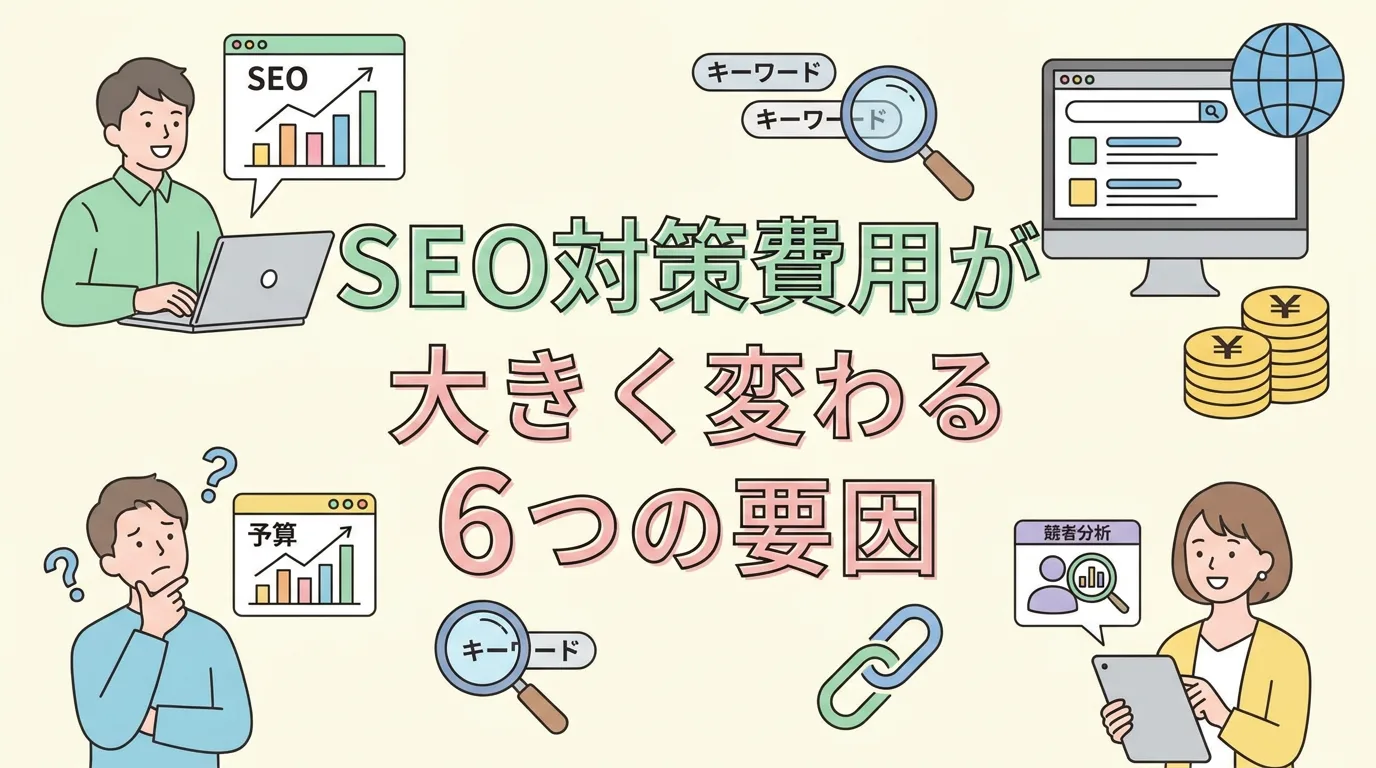 SEO対策費用が大きく変わる6つの要因