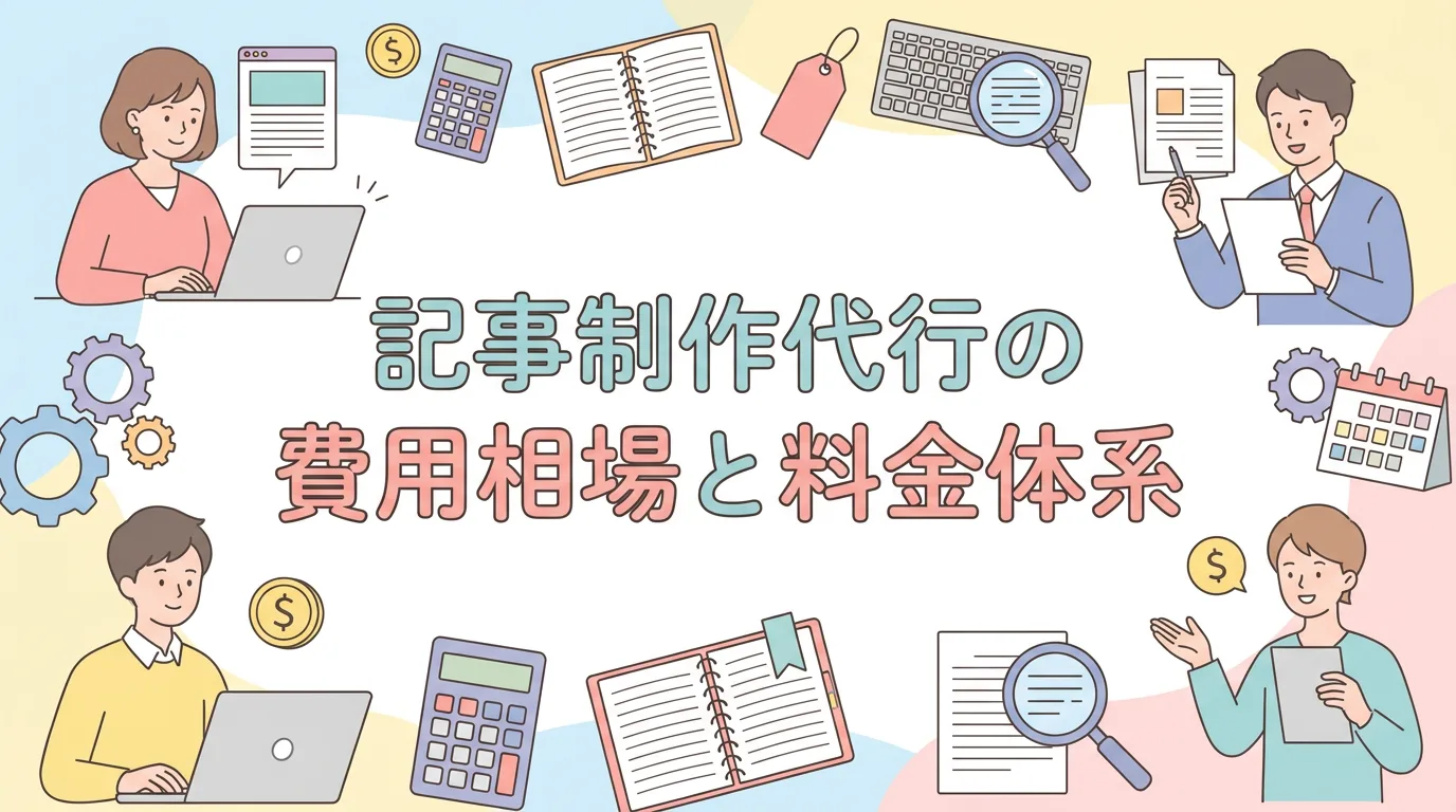 記事制作代行の費用相場と料金体系