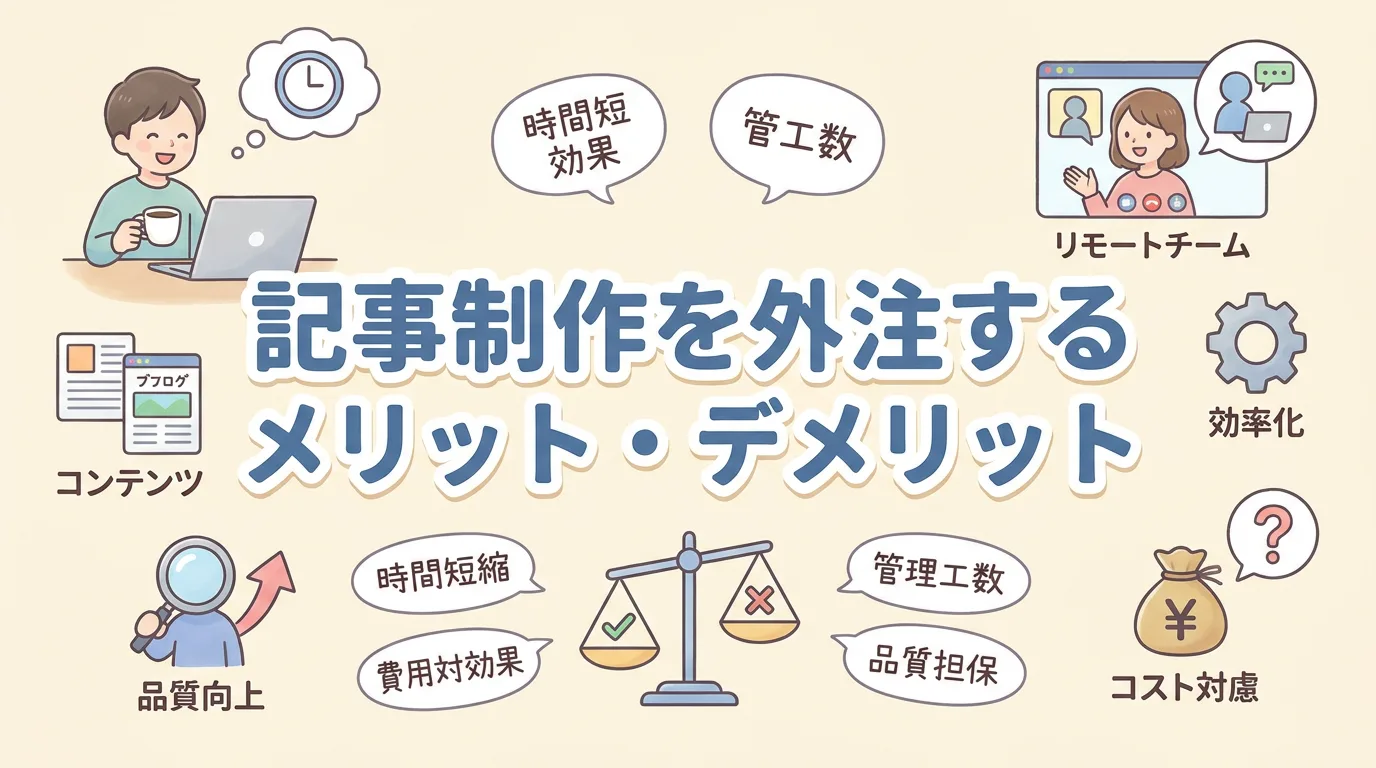 記事制作を外注するメリット・デメリット
