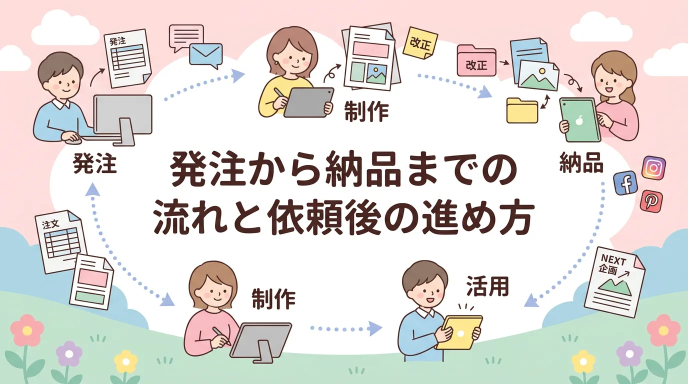 発注から納品までの流れと依頼後の進め方
