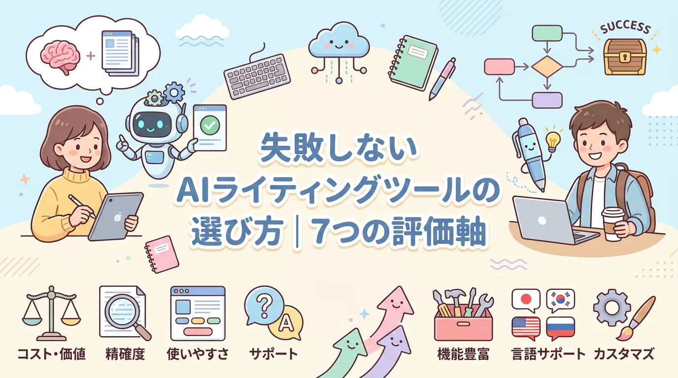 失敗しないAIライティングツールの選び方|7つの評価軸