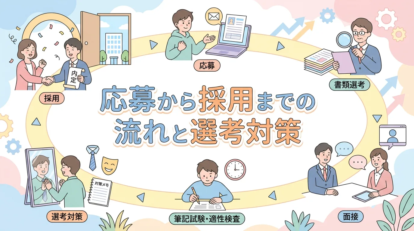 応募から採用までの流れと選考対策