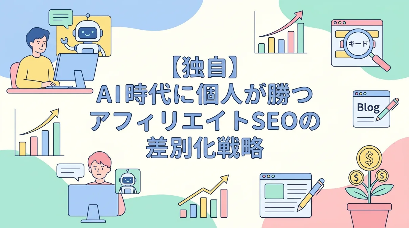 【独自】AI時代に個人が勝つアフィリエイトSEOの差別化戦略