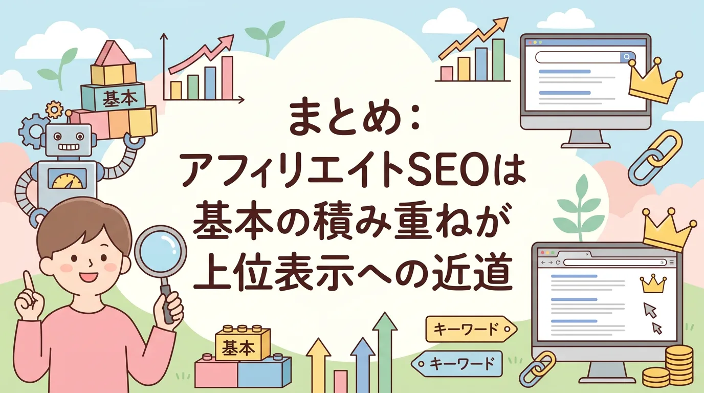 まとめ:アフィリエイトSEOは基本の積み重ねが上位表示への近道